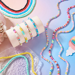 10 нитка 10 цвета бусины из полимерной глины ручной работы&nbsp;CLAY-TA0001-54