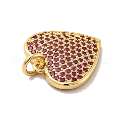 Сердце латунные микро проложить кубического циркония подвески&nbsp;KK-G419-23G-02