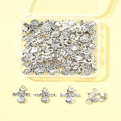 60шт 4 стиля подвески из цинкового сплава в тибетском стиле&nbsp;TIBEP-FS0001-35