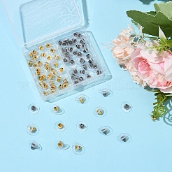 80 шт. 2-х цветные латунные серьги-клатчи-пули&nbsp;KK-YW0002-77