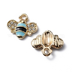 Эмалевые подвески из легкого позолоченного сплава&nbsp;ENAM-WH0001-35KCG-04