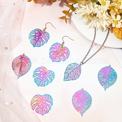 42 шт. 3 стиля ионного покрытия (IP) 201 филигранные подвески из нержавеющей стали&nbsp;STAS-DC0002-72