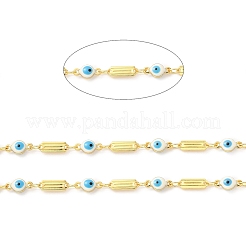 Цепочка из бисера ручной работы с эмалью от сглаза CHC-M024-06G