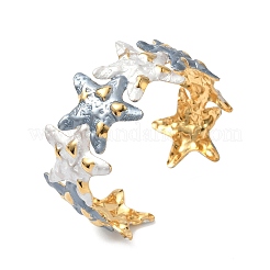 Браслеты-манжеты из нержавеющей стали 304 с эмалью для женщин&nbsp;BJEW-F518-05G