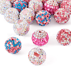 20шт 5 бусины со стразами из полимерной глины&nbsp;CLAY-TA0001-32