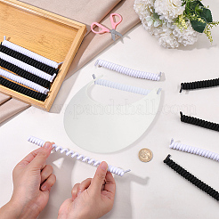 6 пара двухцветных полиэстеровых шнурков с завитками без завязок&nbsp;AJEW-CP0010-32A