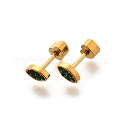 Серьги-гвоздики из нержавеющей стали 304 с ионным покрытием (IP)&nbsp;EJEW-A118-13G-01