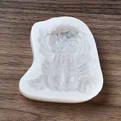 Мини-Хэллоуин череп и тыква пищевые силиконовые Молды для статуй&nbsp;LS-DIY-G054-C03