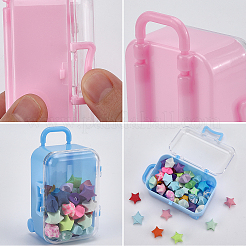 8 шт. 8-х цветные пластиковые коробки для хранения конфет в форме сумки на колесиках&nbsp;AJEW-SP0002-62