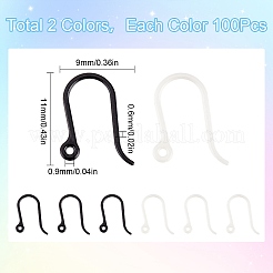 200 шт. 2-х цветные пластиковые крючки для сережек&nbsp;KY-SC0001-67
