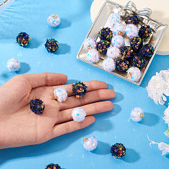 30 шт. 2-х цветные тканевые подвески&nbsp;FIND-TA0008-35