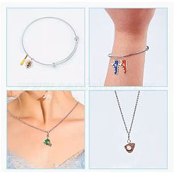 18шт 8 стиля подвески из сплава с эмалью&nbsp;ENAM-FS0004-18