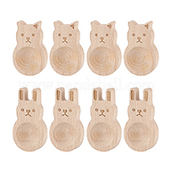 8шт 2 стиля букового дерева ароматерапевтический диффузор украшения&nbsp;DJEW-PH0001-71