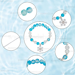 Наборы для самостоятельного изготовления браслета со снежинками&nbsp;DIY-SC0032-02