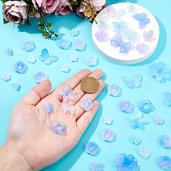 10 набор 200 г прозрачных акриловых матовых бусин&nbsp;FACR-HS0001-02D