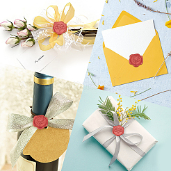 50 шт. 2 стиля самоклеящиеся восковые наклейки в виде розы и сердца&nbsp;DIY-CP0010-23B