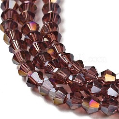 Прозрачные стеклянные бусины гальваническим пряди&nbsp;GLAA-F029-2mm-A05