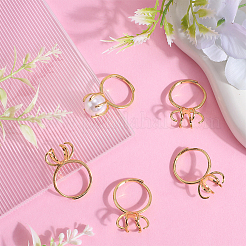 4 шт. латунная регулируемая кольцевая фурнитура&nbsp;KK-BBC0014-80G