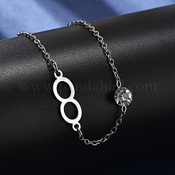 201 браслет-цепочка из нержавеющей стали&nbsp;BJEW-H205-01C-P