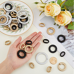 5 стиль окрашенных распылением ccb пластиковых и акриловых соединительных колец&nbsp;OACR-FH0001-039