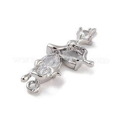 Подвески из латуни с прозрачным фианитом&nbsp;LS-KK-Z061-14P-02