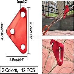 12 шт. двухцветный алюминиевый сплав шнуровой замок&nbsp;TOOL-FH0001-13