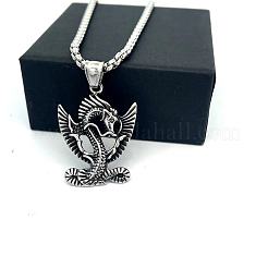 Ретро-подвеска в виде мифического дракона из нержавеющей стали 304 для мужчин и женщин.&nbsp;XN5499