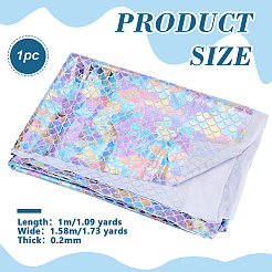 Ткань из полиэстера с узором в виде рыбьей чешуи&nbsp;DIY-WH0899-324D