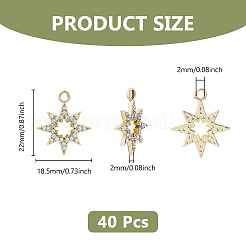 40 шт. подвески из сплава со стразами с УФ-покрытием&nbsp;ALRI-DC0001-09