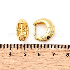 Латунь микро проложить кубического циркония серьги болтающиеся&nbsp;EJEW-L305-09G-01