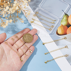 12 шт. 4 стиля латунный удлинитель цепи панцирного типа&nbsp;KK-HS0015-33G