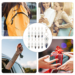 10 шт. плетеная сетка/паутина с подвесными украшениями из сплава перьев&nbsp;HJEW-NB0001-83