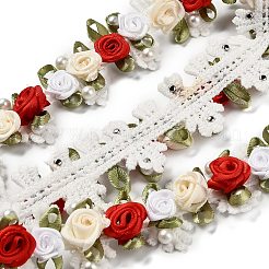 Кружевная отделка из полиэстера с цветочной вышивкой&nbsp;OCOR-XCP0002-60