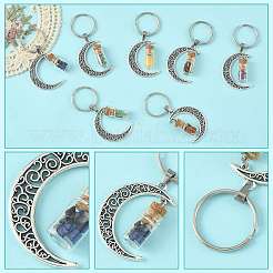 7 шт. подвесные украшения из сплава луны&nbsp;HJEW-FS00086