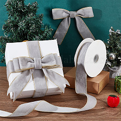 Односторонняя бархатная лента длиной 9 м с золотым краем.&nbsp;OCOR-WH0092-09A