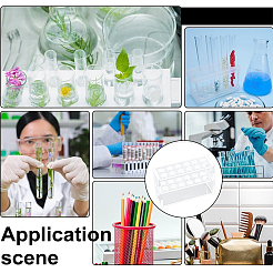 Стеллажи для многоцелевого использования из стеклянных цилиндрических труб с 6 отверстием&nbsp;AJEW-WH0596-418B