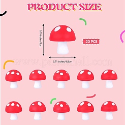 20шт грибные силиконовые фокусные бусины&nbsp;JX901D