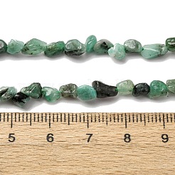 Натуральные изумрудные бисерные пряди G-I389-A41