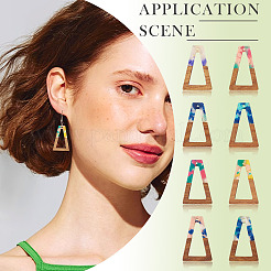 16 шт. подвески из 8-х цветов из смолы и ореха&nbsp;FIND-TA0006-47