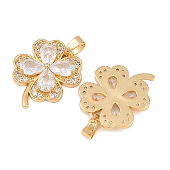 Латунные микропаве прозрачные подвески с фианитом&nbsp;KK-G552-06G