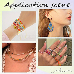 80 г 16-х цветных цилиндрических бусин&nbsp;SEED-YW0003-13