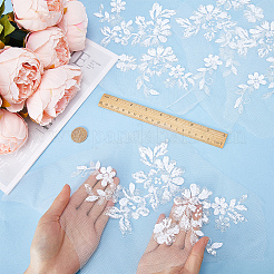 Цветочная вышивка полиэстером пришить аппликации&nbsp;PATC-WH0012-32C