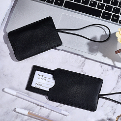 2 шт. выдвижная багажная бирка из искусственной кожи со шнурком&nbsp;AJEW-CL0001-89A