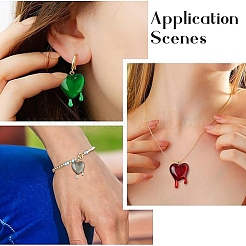 8шт 4 цвета прозрачные подвески из смолы&nbsp;RESI-YW0003-19