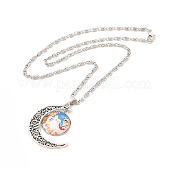 Стеклянная религиозная фея с подвеской в виде полумесяца&nbsp;LS-NJEW-P270-01D