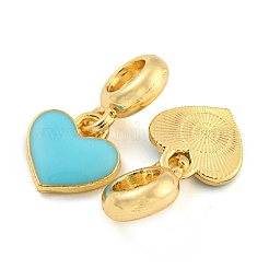 Покрытие стойки сплав эмаль сердце европейские подвески с подвесками&nbsp;FIND-B034-21G-05