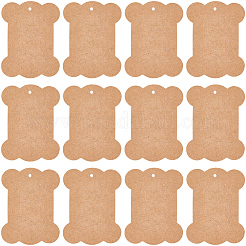 Карточка из крафт-бумаги в форме кости&nbsp;AJEW-WH20816-095