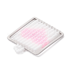 Квадратный стеклянный бисер ручной работы с подвесками в форме сердца&nbsp;PALLOY-MZ00928-03