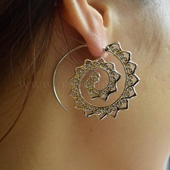 Серьги-гвоздики из спирального сплава&nbsp;FS-WG5570C-02