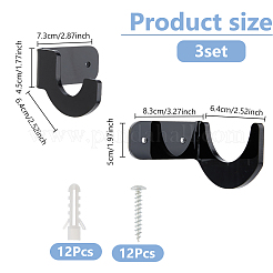 Акриловые настенные стойки для софтбольных/теннисных бит&nbsp;ODIS-WH0334-005B